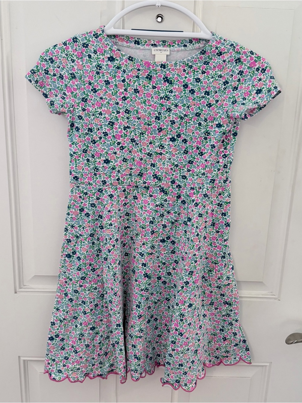 Crewcuts Floral Dress Girls M | White Multi-Color